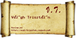 Végh Trisztán névjegykártya